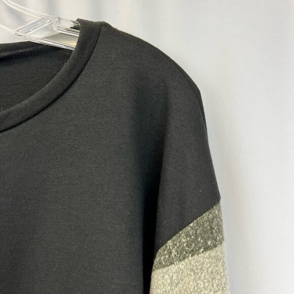 Les Amis Womens Sweatshirt Multicolor Mixed Print Long Sleeve High Low Stripes S - Picture 9 of 11